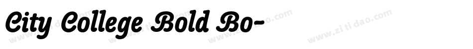 City College Bold Bo字体转换